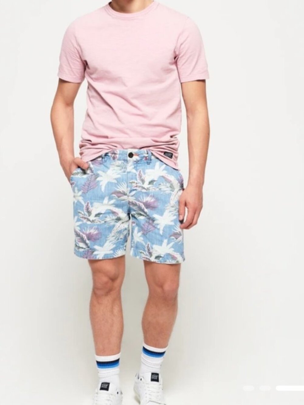 Superdry Topical-Print Cotton Shorts Men's 30